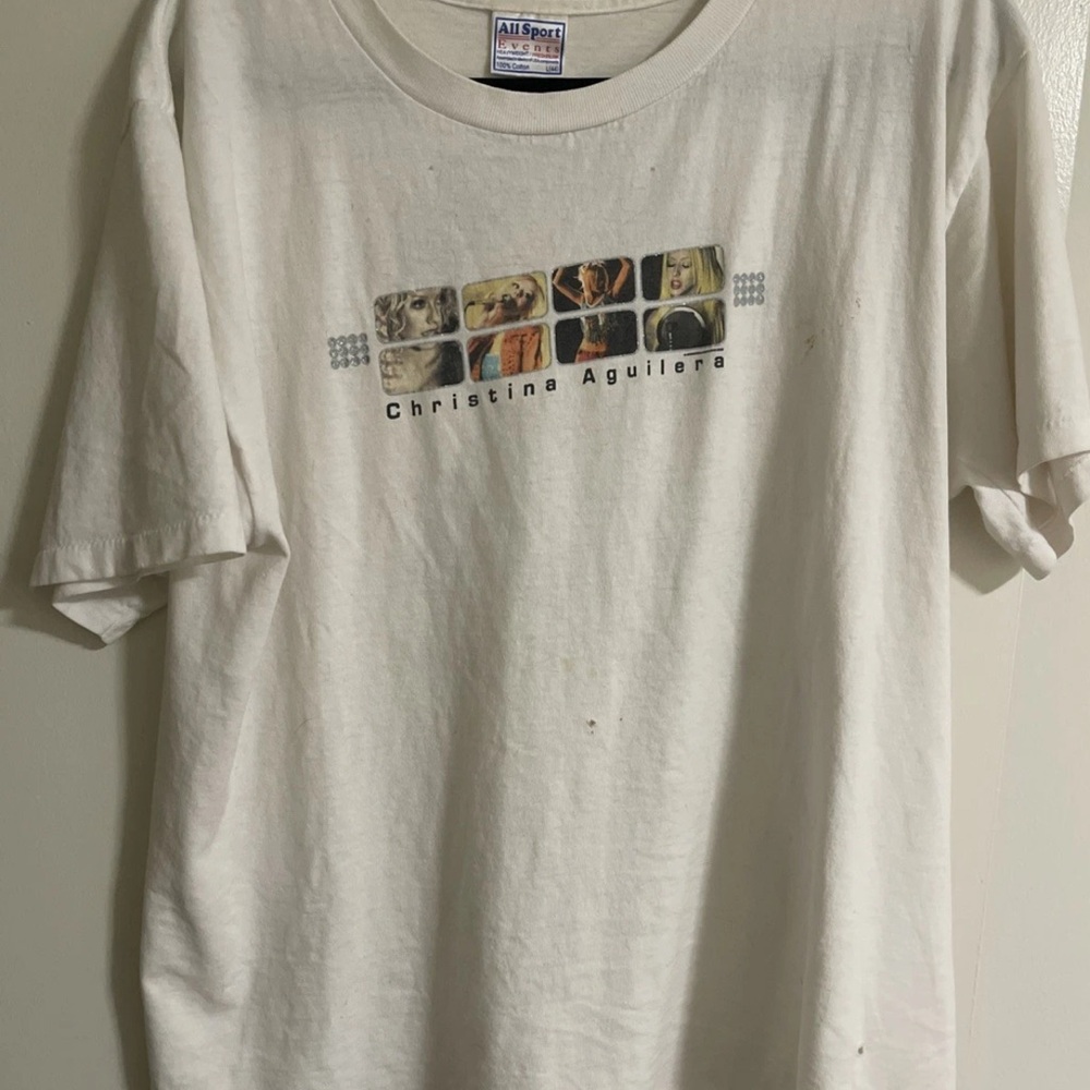 RARE Authentic Christina Aguilera World Tour 2000 T Shirt